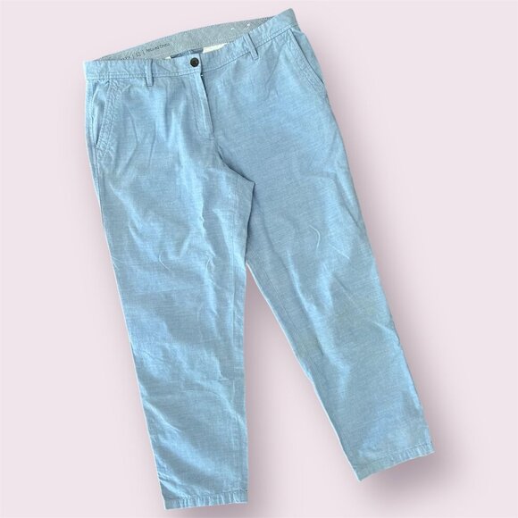 Talbots Relaxed Chino Pants Flat Front Trouser Size 12 Casual Pants Preppy - Picture 1 of 11